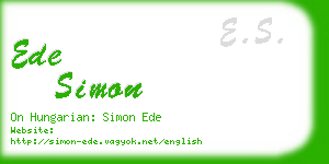 ede simon business card